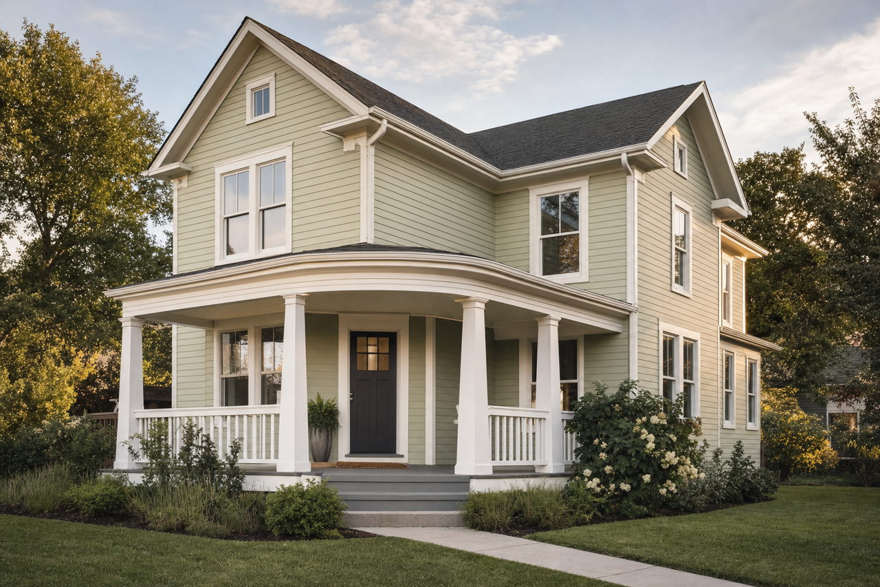 Lily Pad by Benjamin Moore on exterior