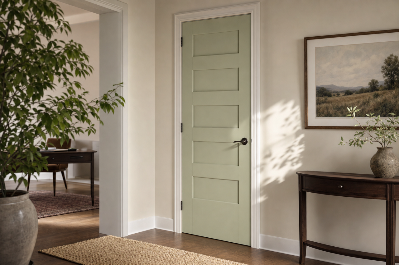 Lily Pad by Benjamin Moore on interior-doors
