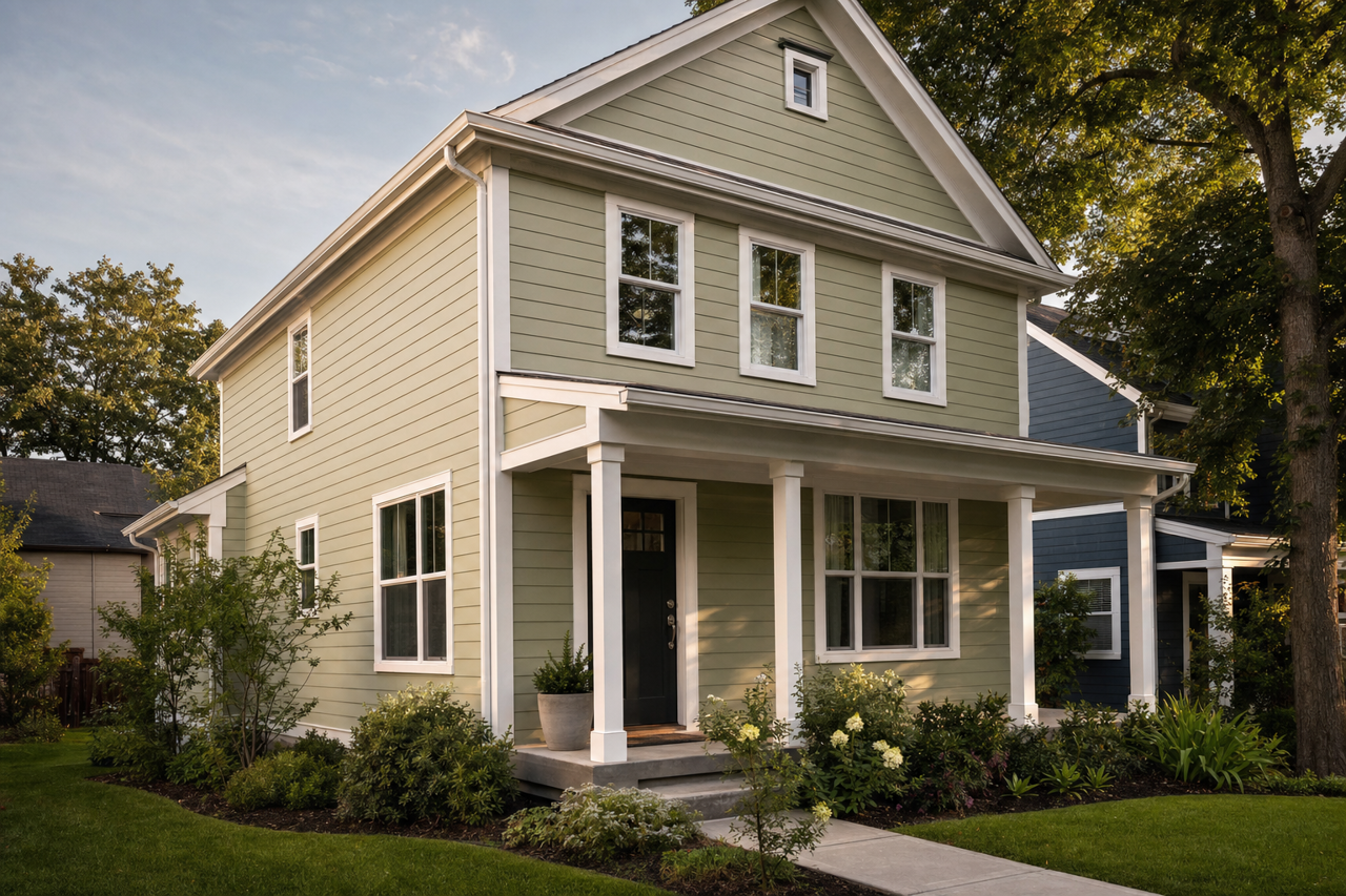 Dill by Benjamin Moore on exterior