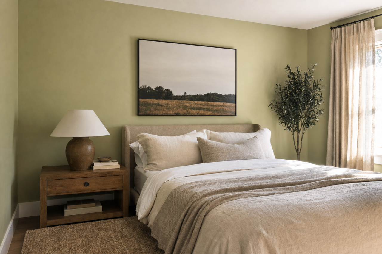 Dill by Benjamin Moore on interiors