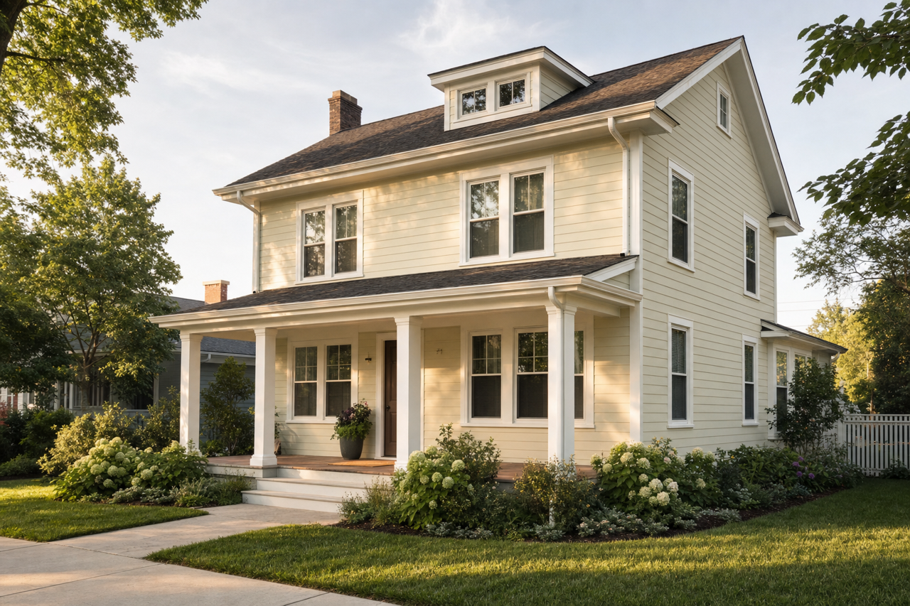 Green by Benjamin Moore on exterior