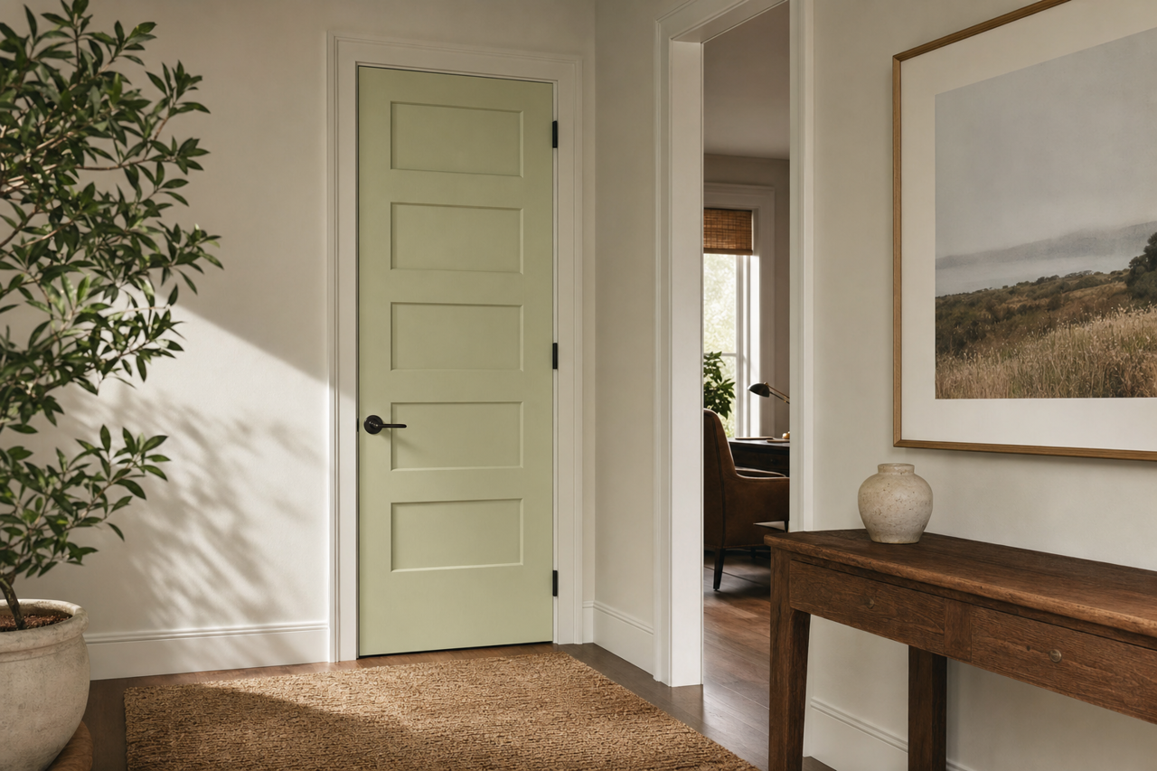 Spring by Benjamin Moore on interior-doors