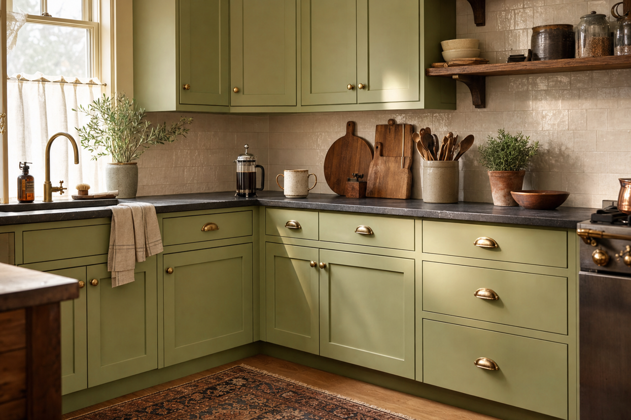 Mountain by Benjamin Moore on cabinets