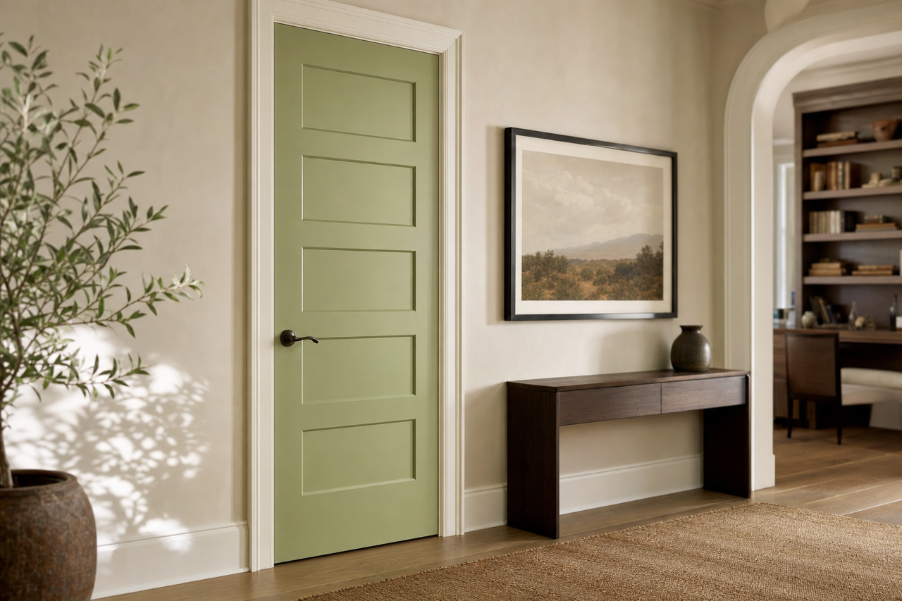Mountain by Benjamin Moore on interior-doors