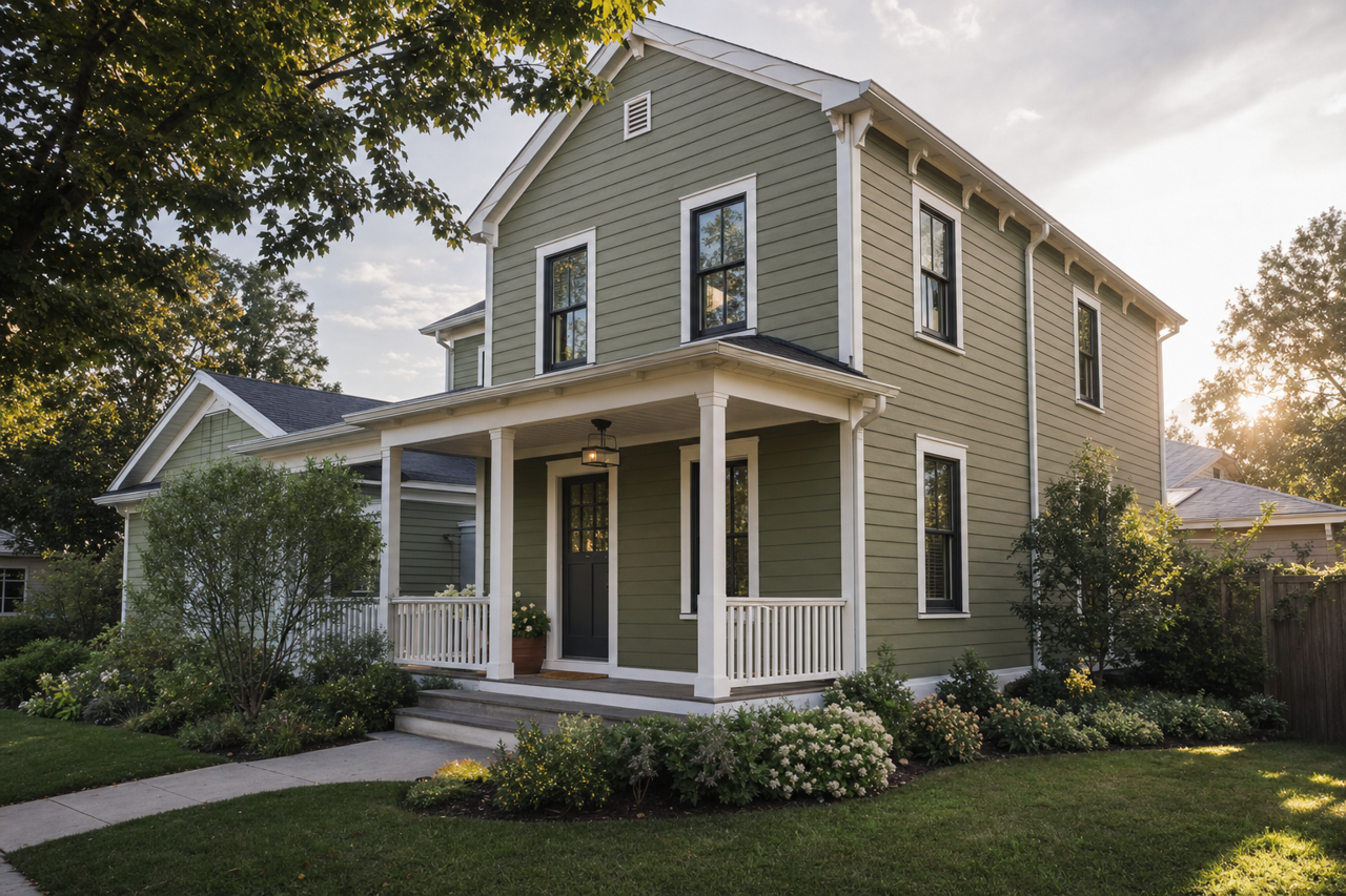 Oak by Benjamin Moore on exterior
