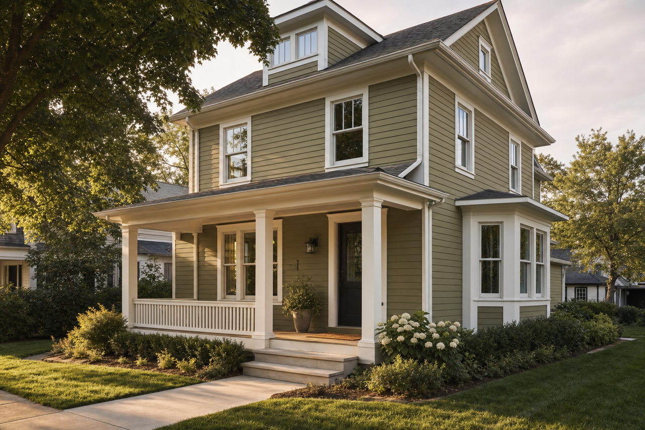Pine Brook by Benjamin Moore on exterior
