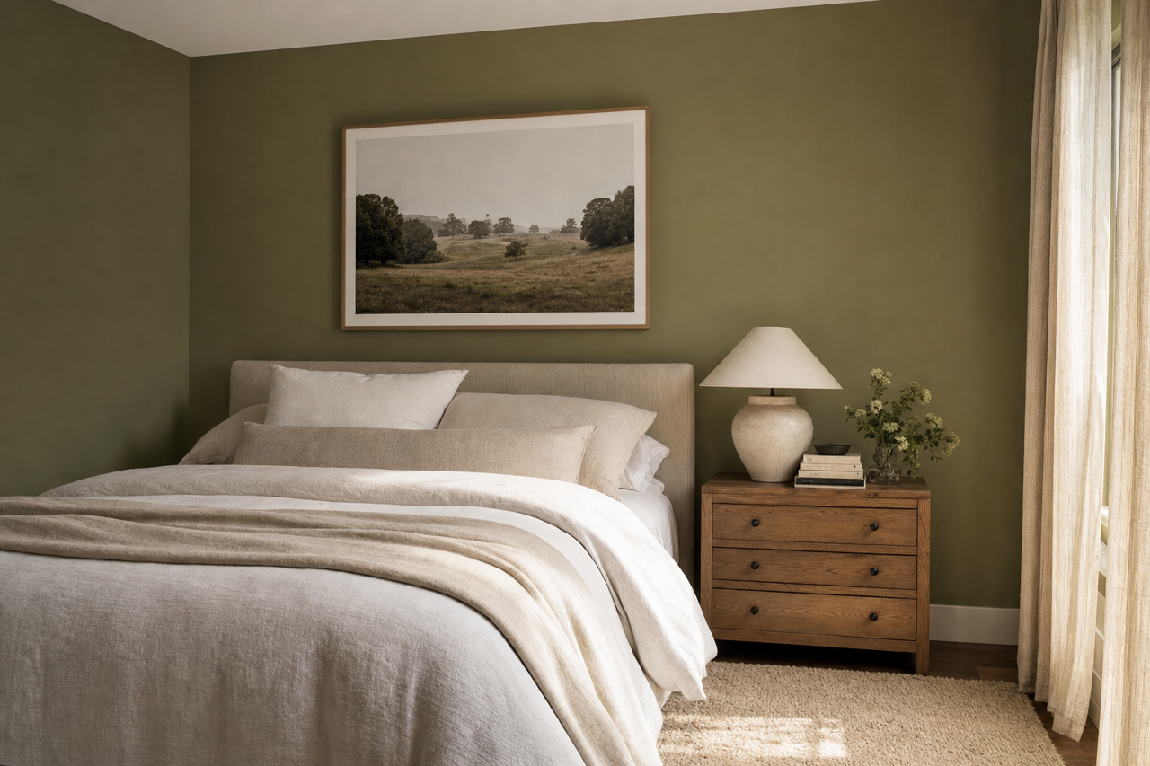 Pine Brook by Benjamin Moore on interiors