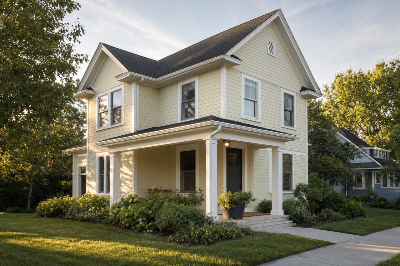 Springview Green by Benjamin Moore on exterior