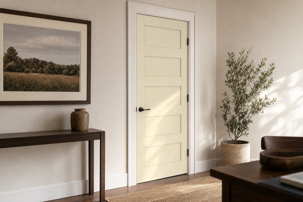Springview Green by Benjamin Moore on interior-doors