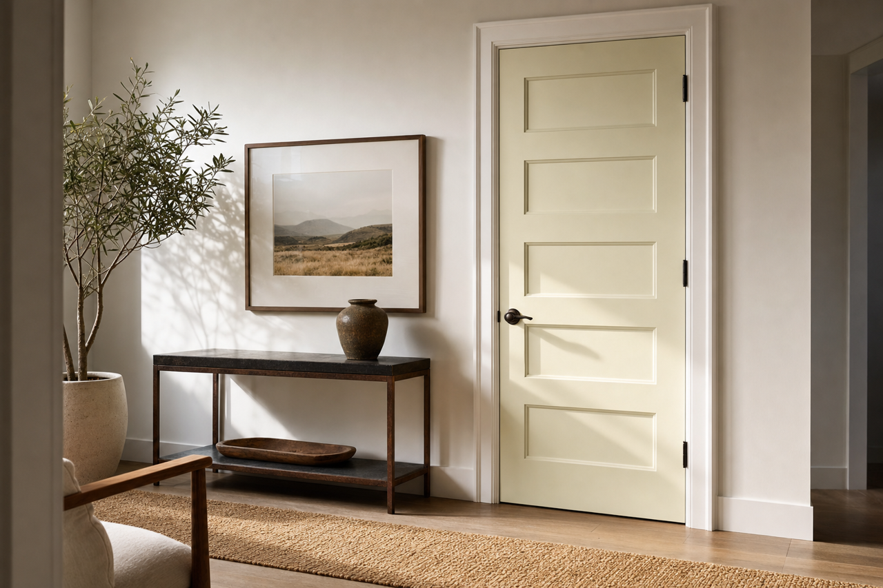 Dune Grass by Benjamin Moore on interior-doors