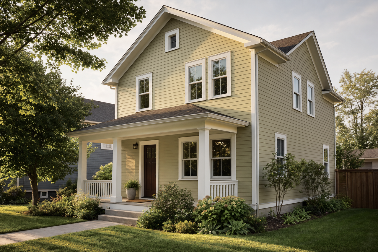 Hillside Green by Benjamin Moore on exterior