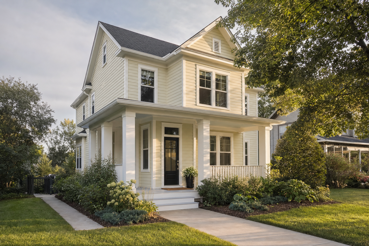 Glazed Green by Benjamin Moore on exterior