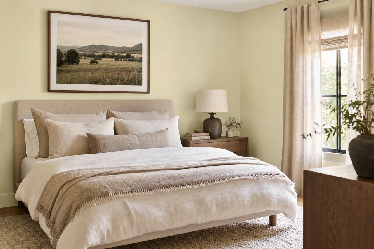 Glazed Green by Benjamin Moore on interiors