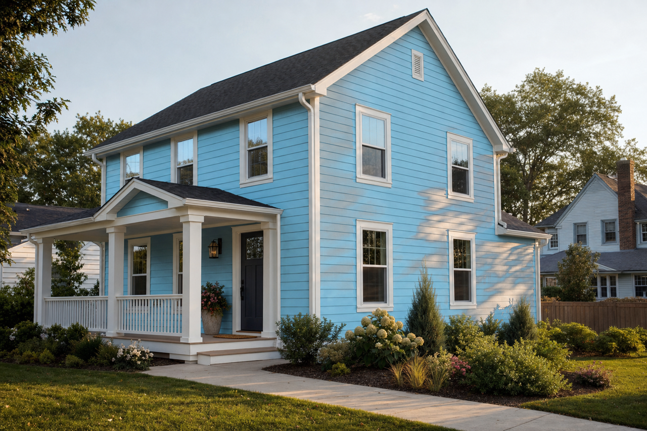 Water Fountain by Valspar on exterior