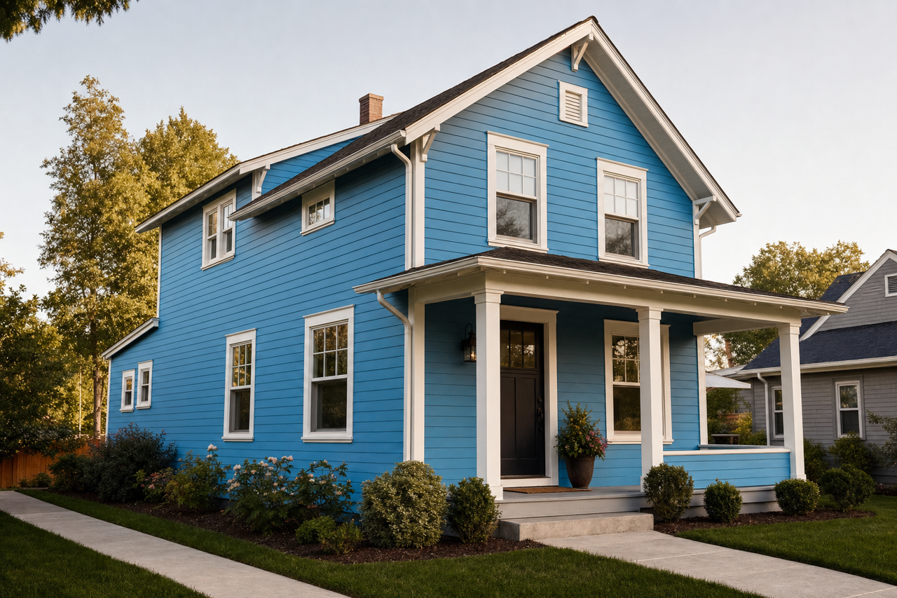 Deep Blue Sea by Valspar on exterior