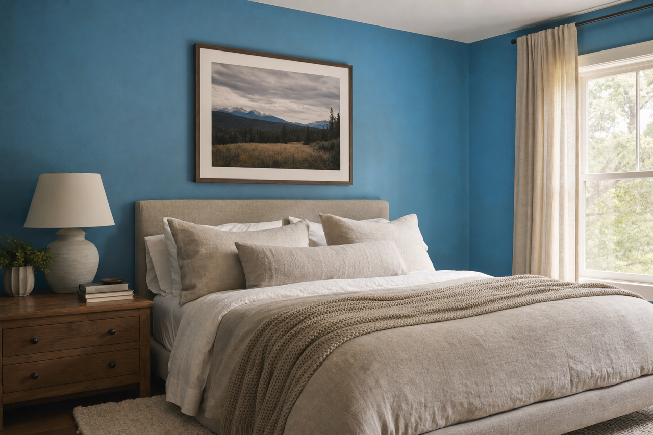 Deep Blue Sea by Valspar on interiors