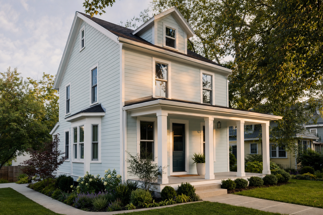 Azure Snow by Valspar on exterior