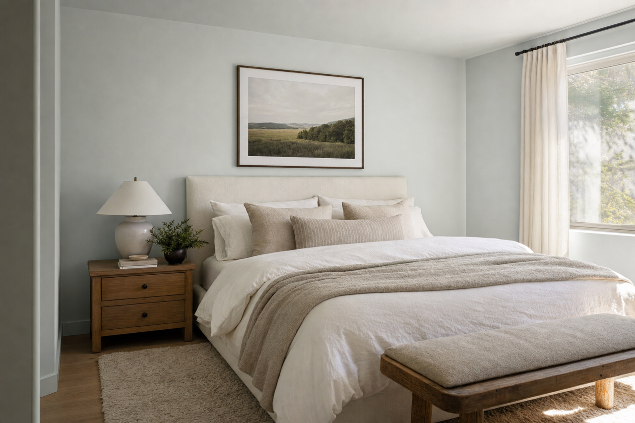 Azure Snow by Valspar on interiors