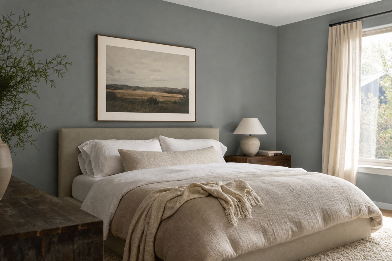 Academy Gray by Valspar on interiors