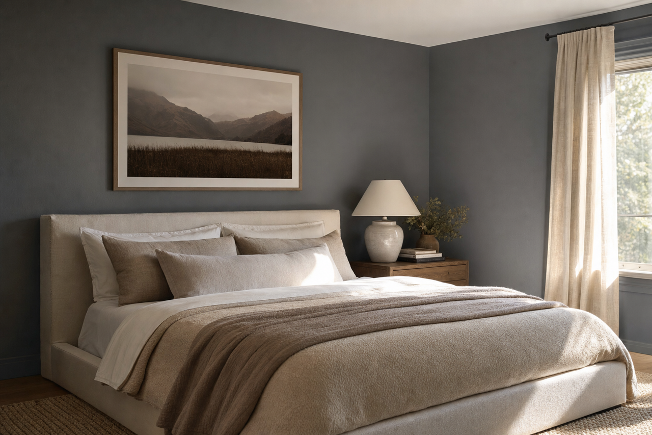 Cobalt Cannon by Valspar on interiors