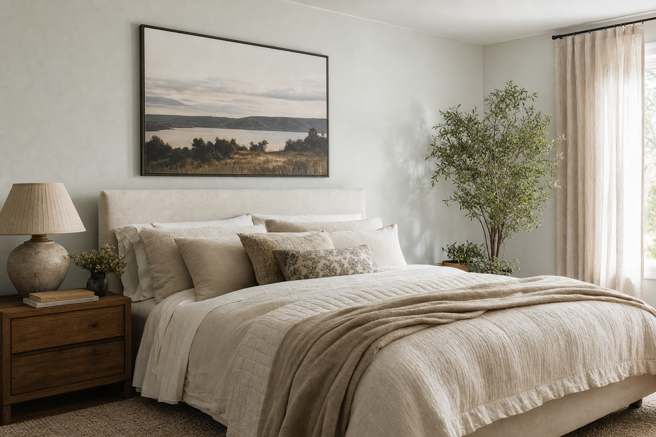Halcyon Blue by Valspar on interiors