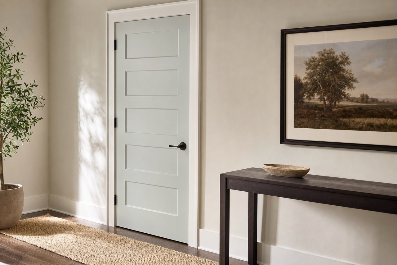 Northern Sky by Valspar on interior-doors