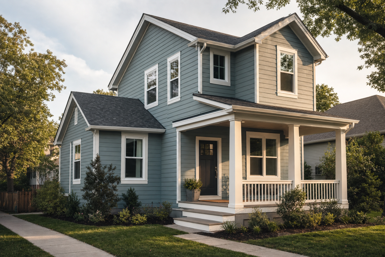 Northern Juniper by Valspar on exterior
