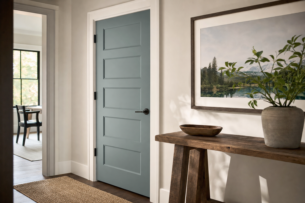 Northern Juniper by Valspar on interior-doors
