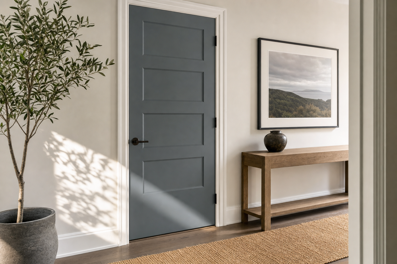 Slate Court by Valspar on interior-doors