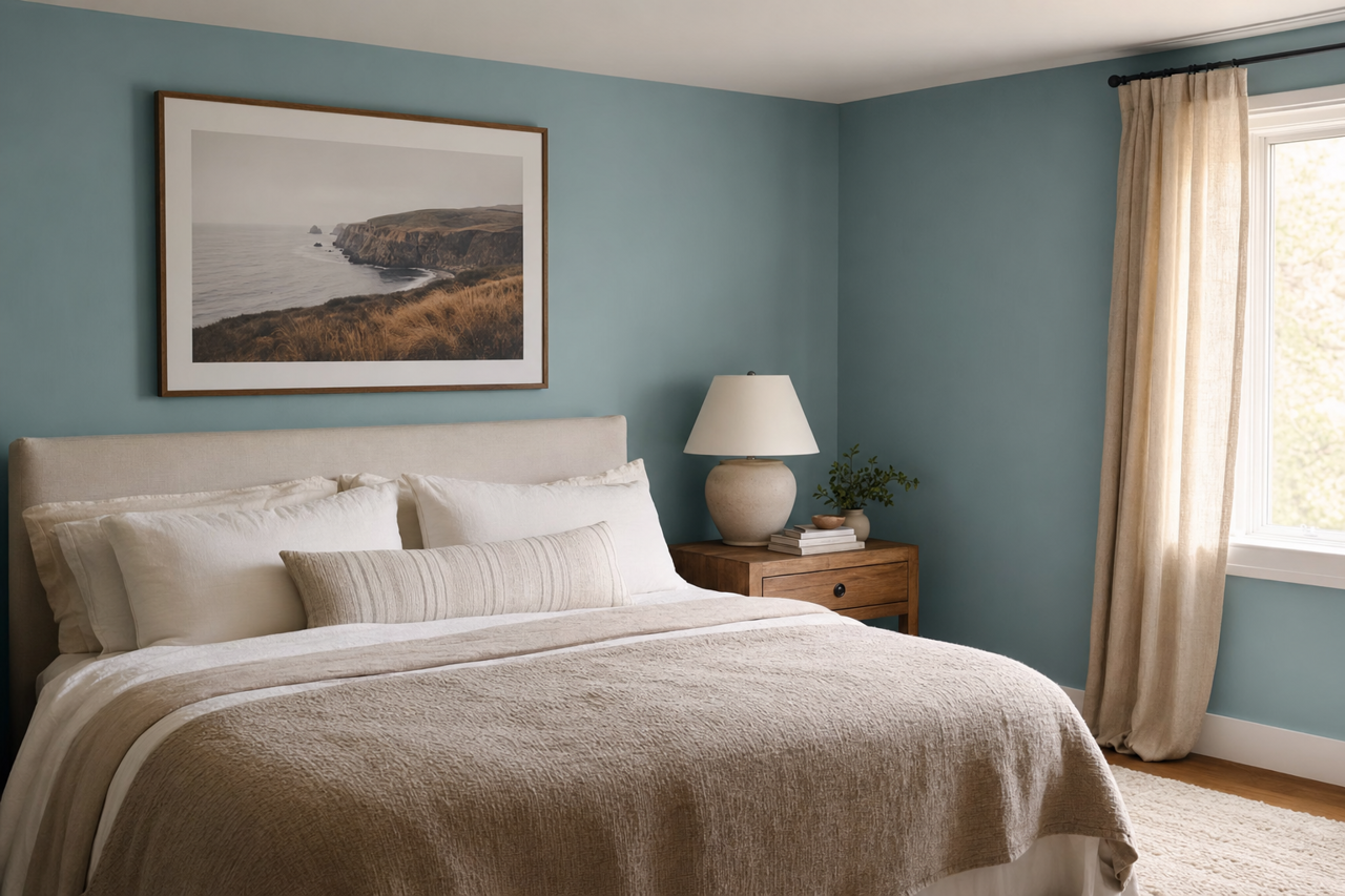 Lucy Blue by Valspar on interiors