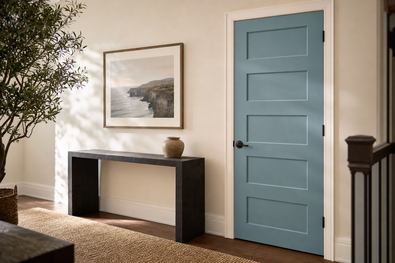 Flood Tide by Valspar on interior-doors