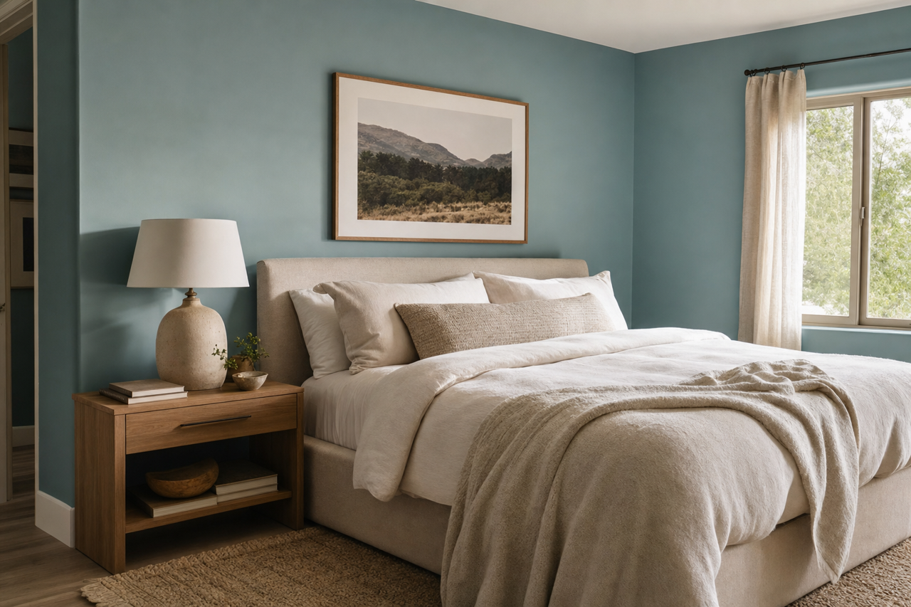 Flood Tide by Valspar on interiors