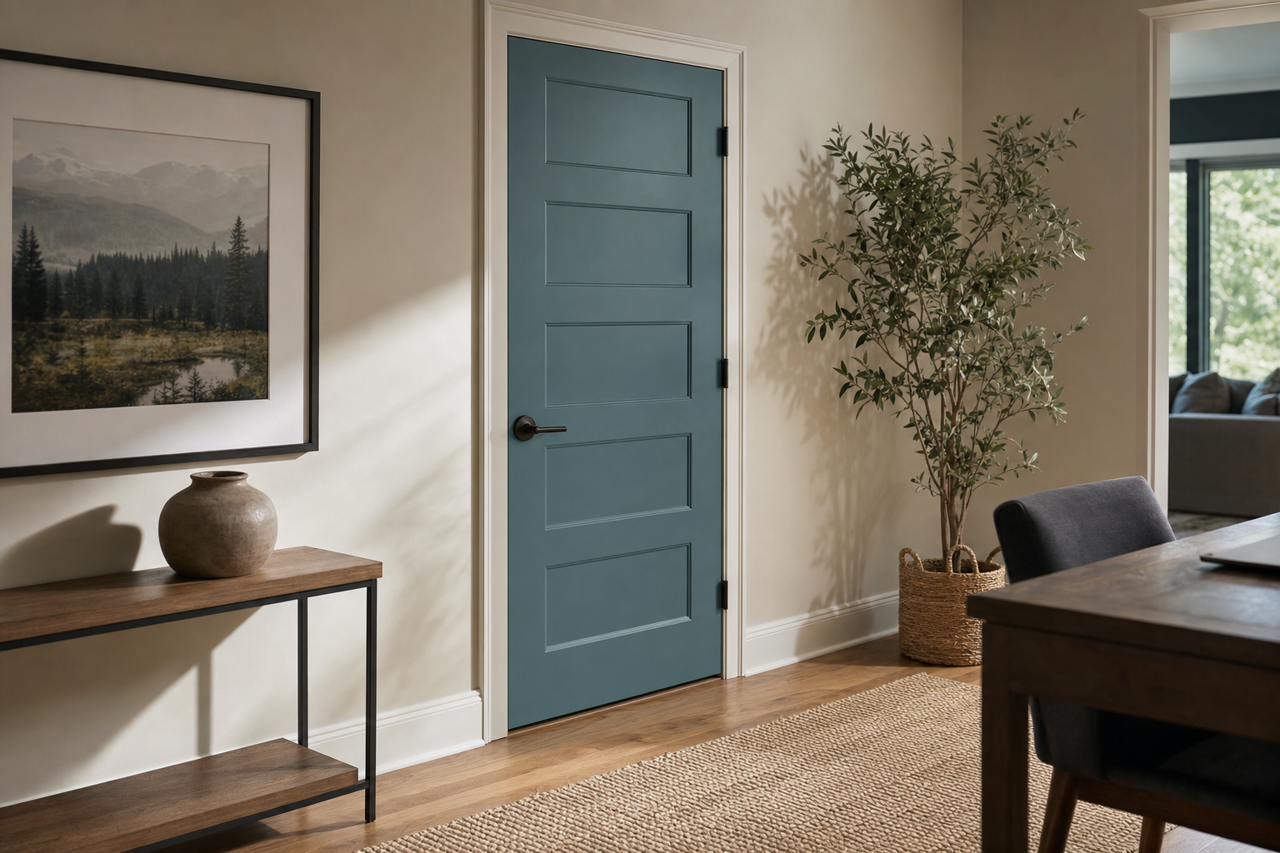 Sky Space by Valspar on interior-doors