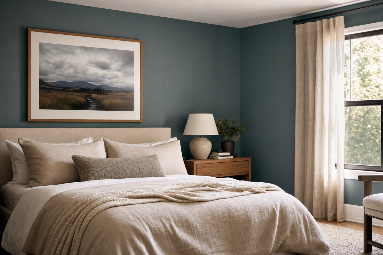 Perfect Storm by Valspar on interiors