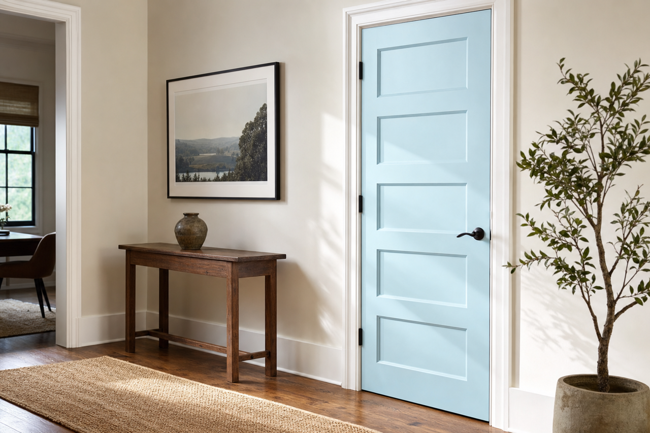 Blue Tradition by Valspar on interior-doors