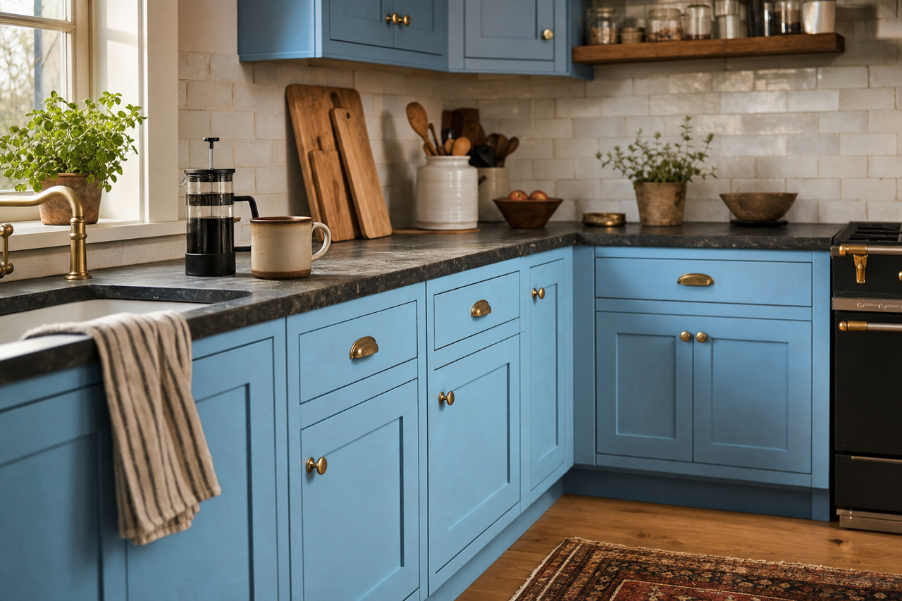 Tidal Basin by Valspar on cabinets