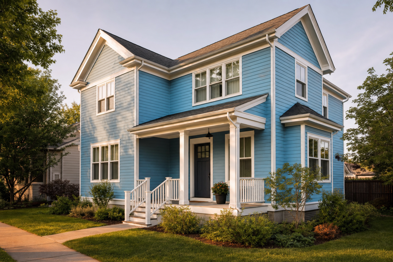 Rushing Rapids by Valspar on exterior