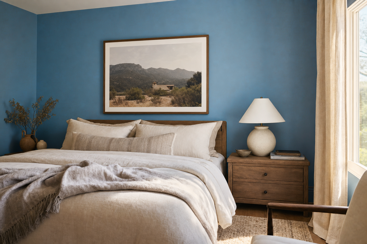 Blue China by Valspar on interiors