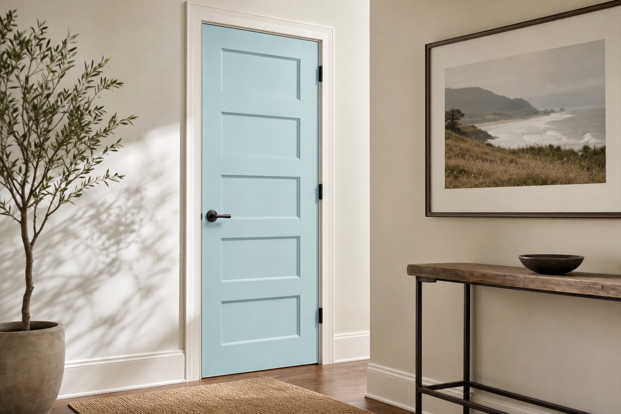 Rain Dance by Valspar on interior-doors