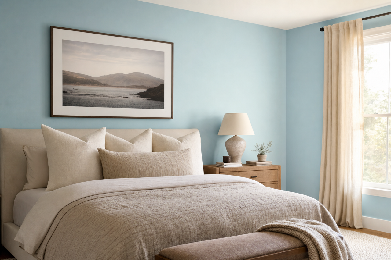 Summer Sky by Valspar on interiors