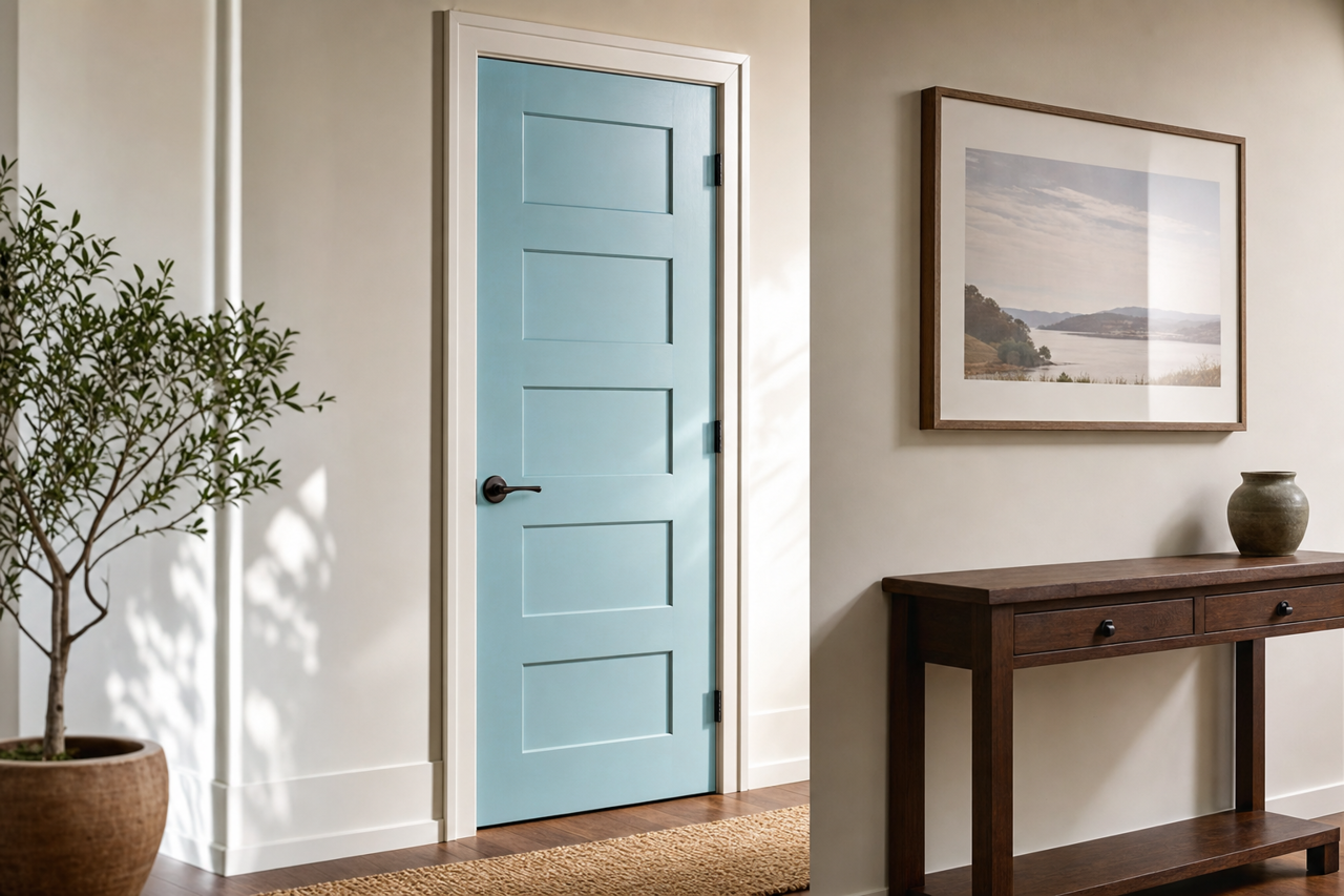 Skyward by Valspar on interior-doors