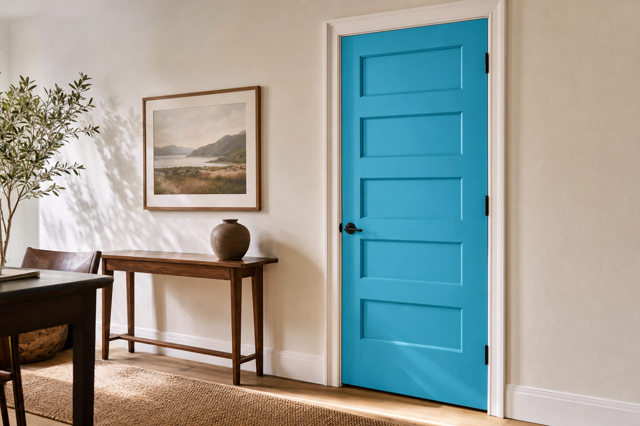Pool Party by Valspar on interior-doors