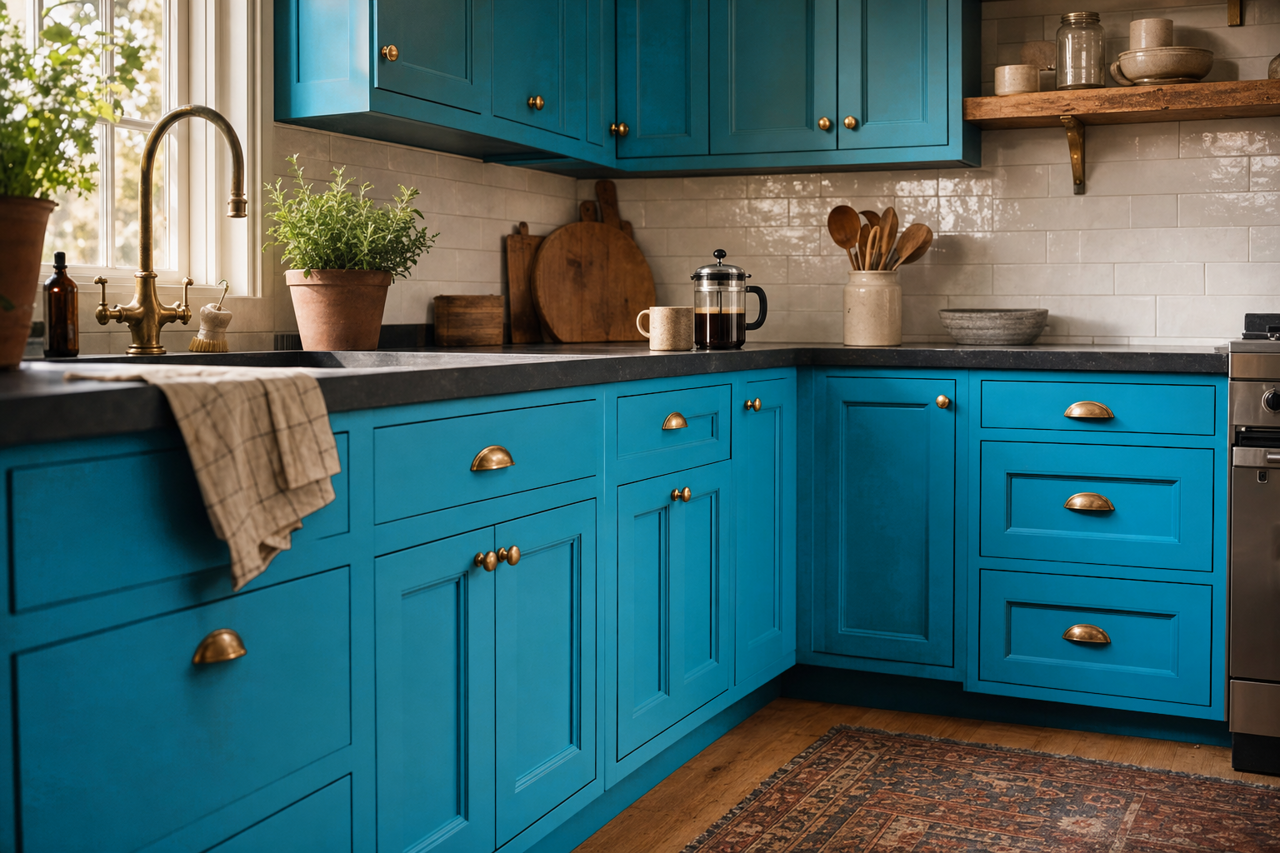 Wishing Well by Valspar on cabinets