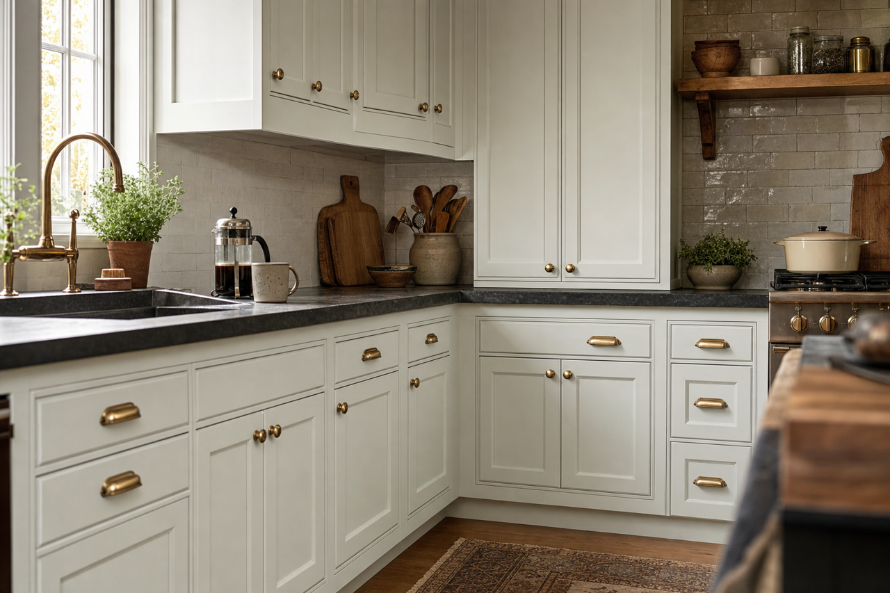 Winter in Paris by Valspar on cabinets