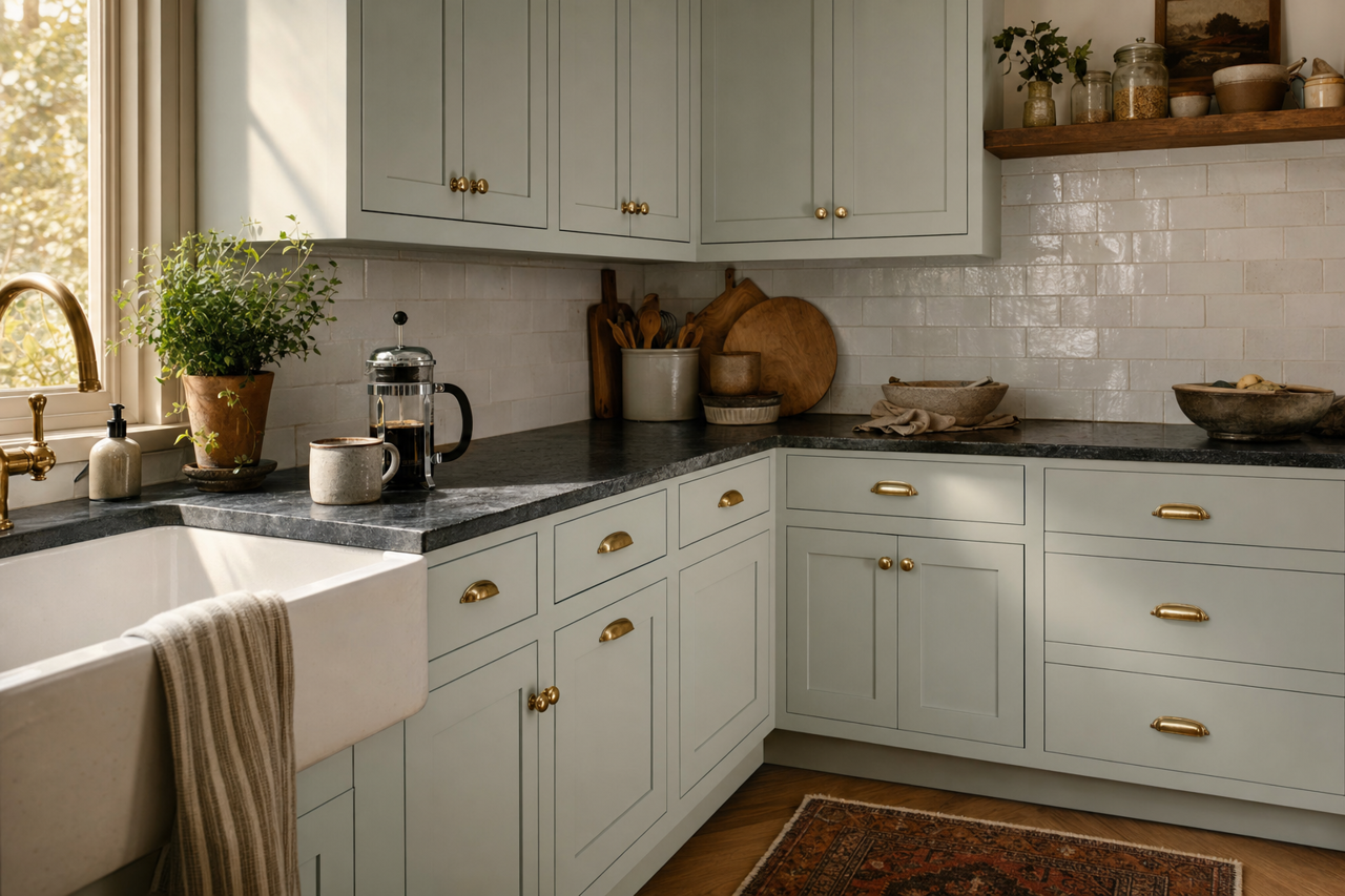 Smoke Infusion by Valspar on cabinets