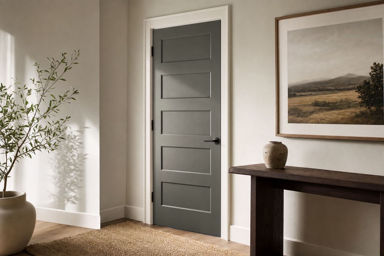 Sable Calm by Valspar on interior-doors