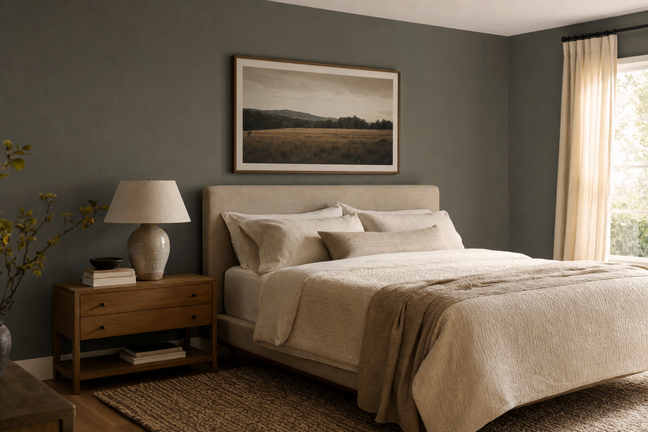 Sable Calm by Valspar on interiors