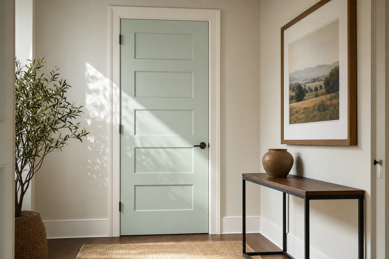 Distant Valley by Valspar on interior-doors