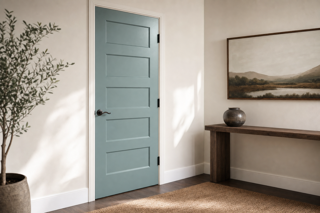 Villa Blue by Valspar on interior-doors