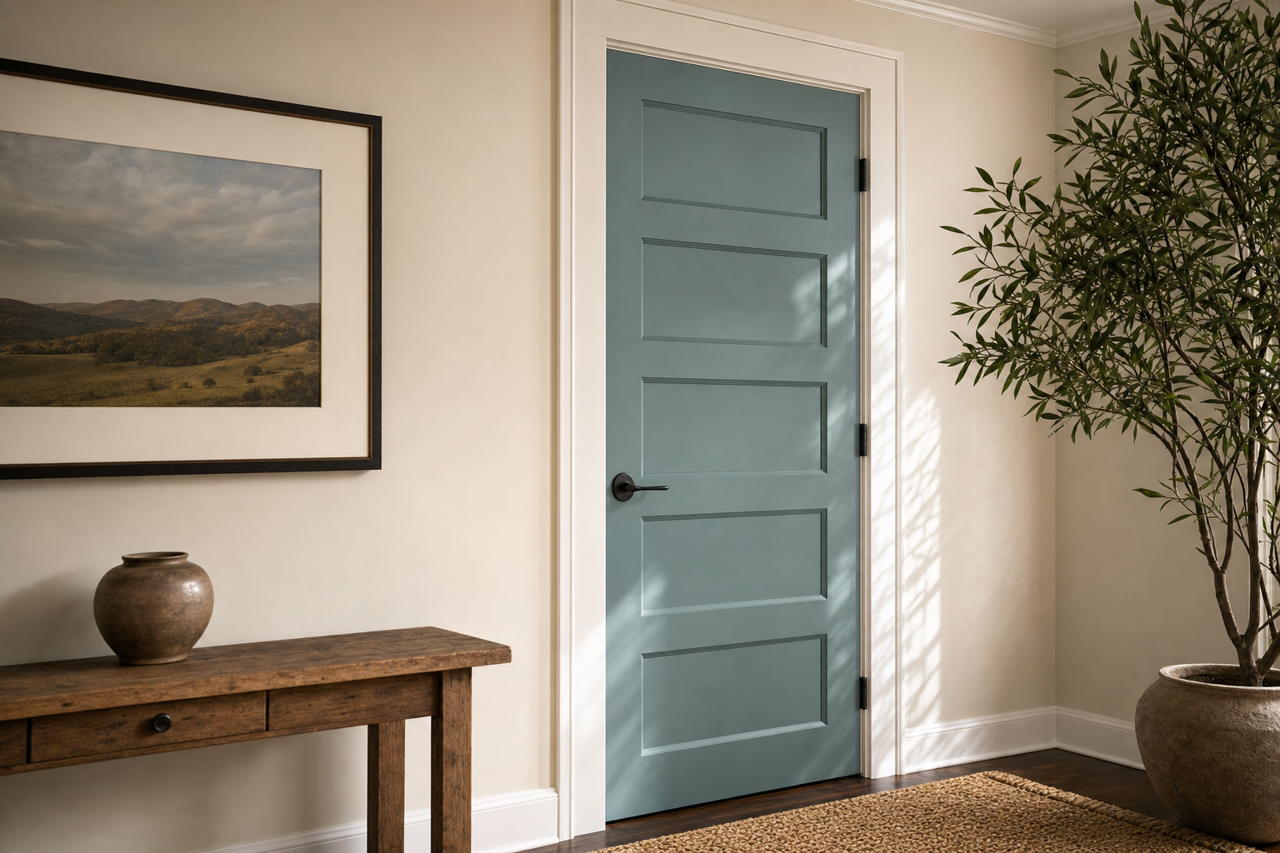 Lost Atlantis by Valspar on interior-doors